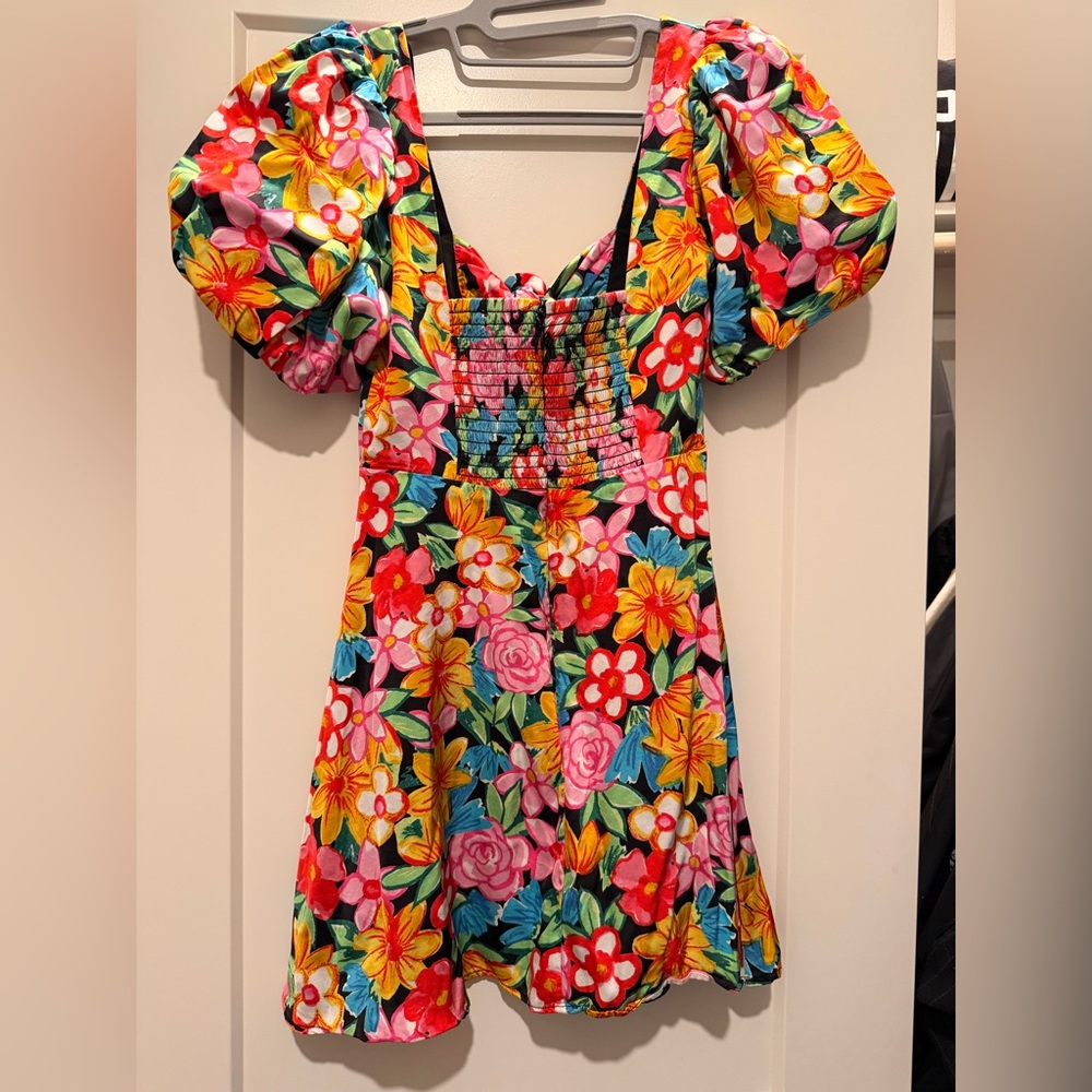 For Love & Lemons Mallory floral print mini dress. Size small. Wore once. - Picture 2 of 5